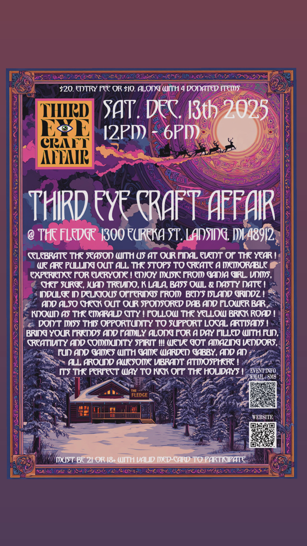 Third Eye Craft Affair December 13 flyer